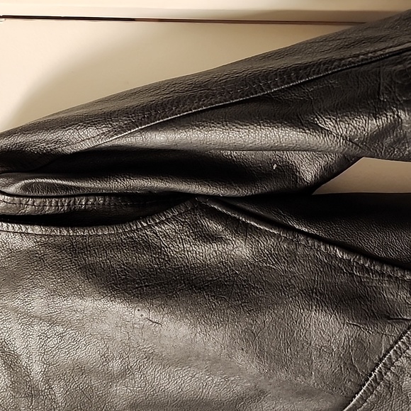 Leather motorcycle jacket By Contempo Casuals 1990 or so  Small - Picture 13 of 17